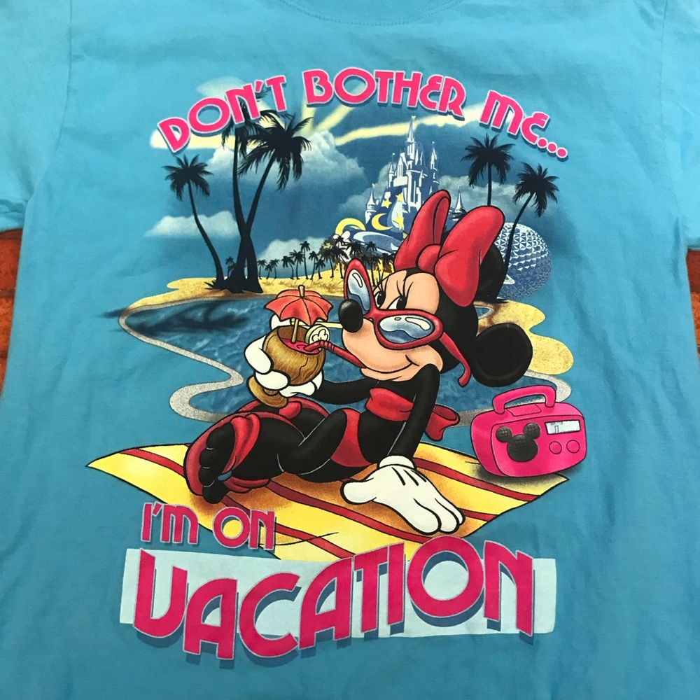 Minnie Mouse Disney World Vacation Bright Blue Tee